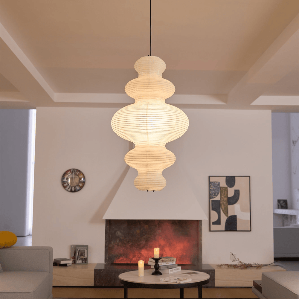 Kozo Paper Metal Pendant Lamp