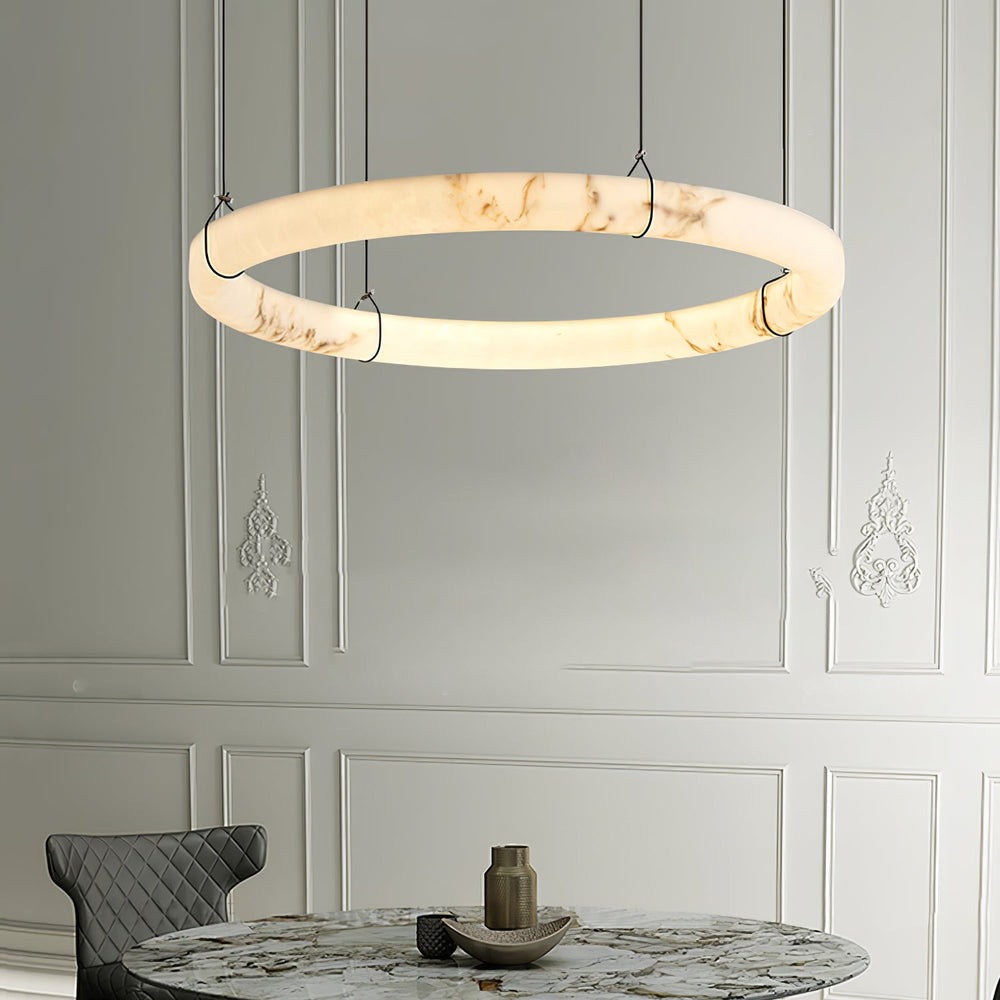 Alabaster Ring Pendant Lamp
