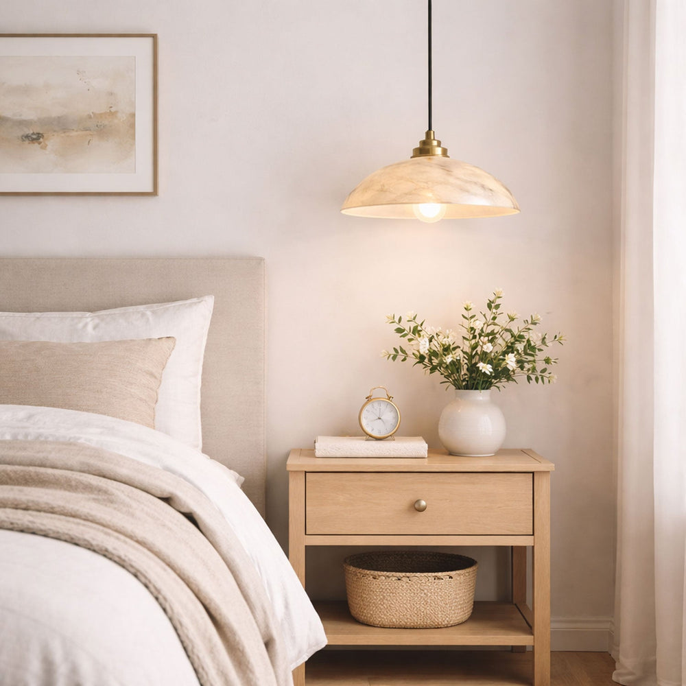 Alabaster Dome Pendant Lamp