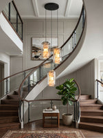 Alabaster Glass Cylinder Pendant Light