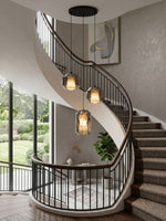 Alabaster Glass Cylinder Pendant Light