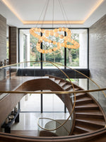 Alabaster Orb Ring Chandelier