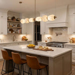 Alabaster Pebble Linear Chandelier