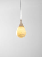 Alabaster Raindrop Pendant Light