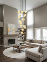 Alabaster Balls Cluster Chandelier