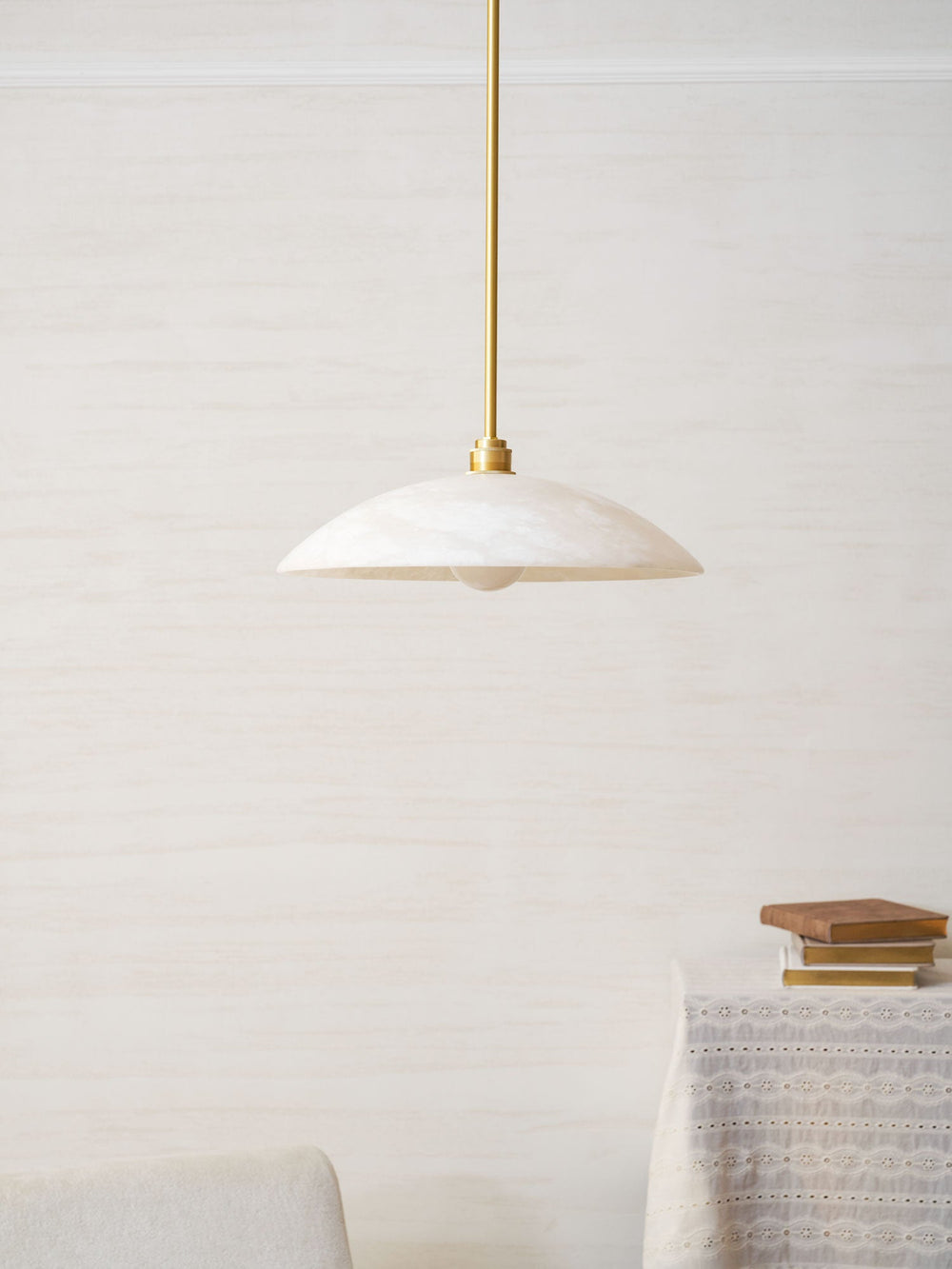 Alabaster Dome Pendant Lamp