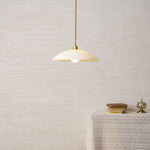 Alabaster Dome Pendant Lamp