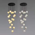 Alabaster Balls Cluster Chandelier