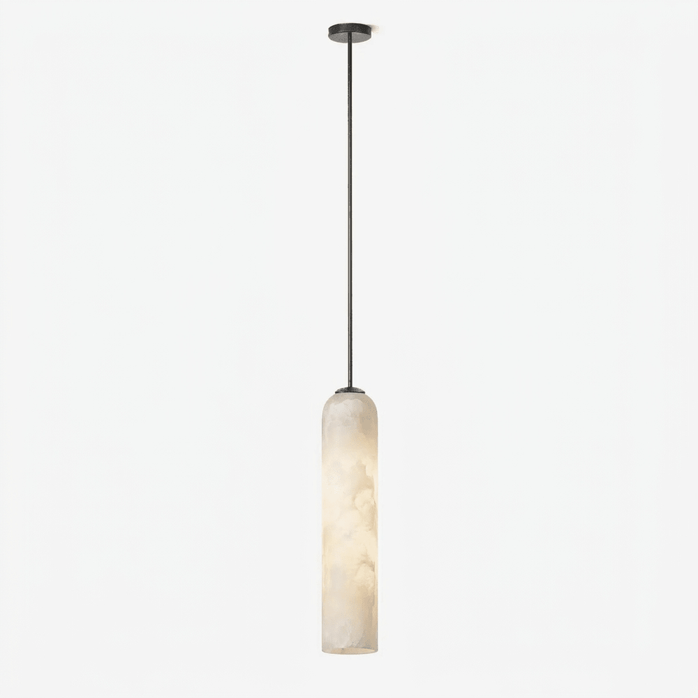 Alabaster Cylinder Pendant Light