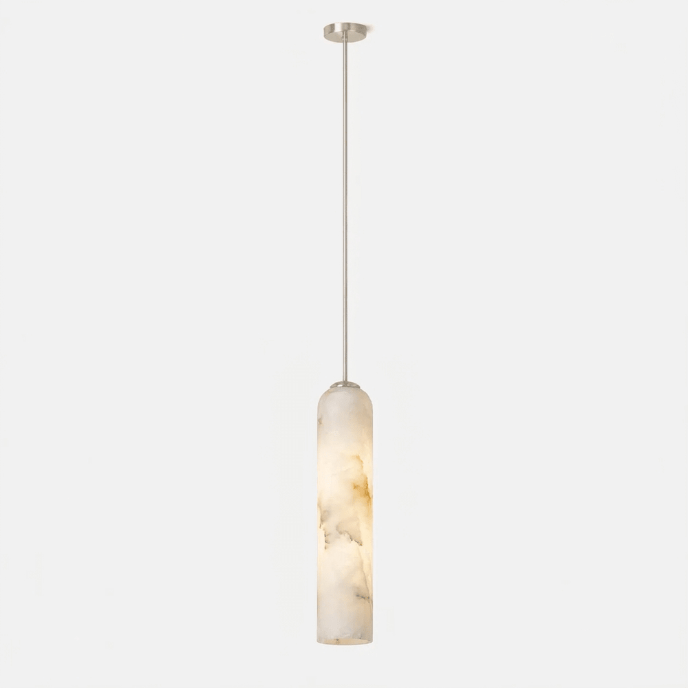 Alabaster Cylinder Pendant Light