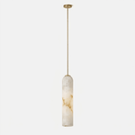 Alabaster Cylinder Pendant Light