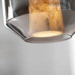 Alabaster Glass Cylinder Pendant Light