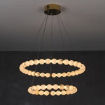 Alabaster Orb Ring Chandelier