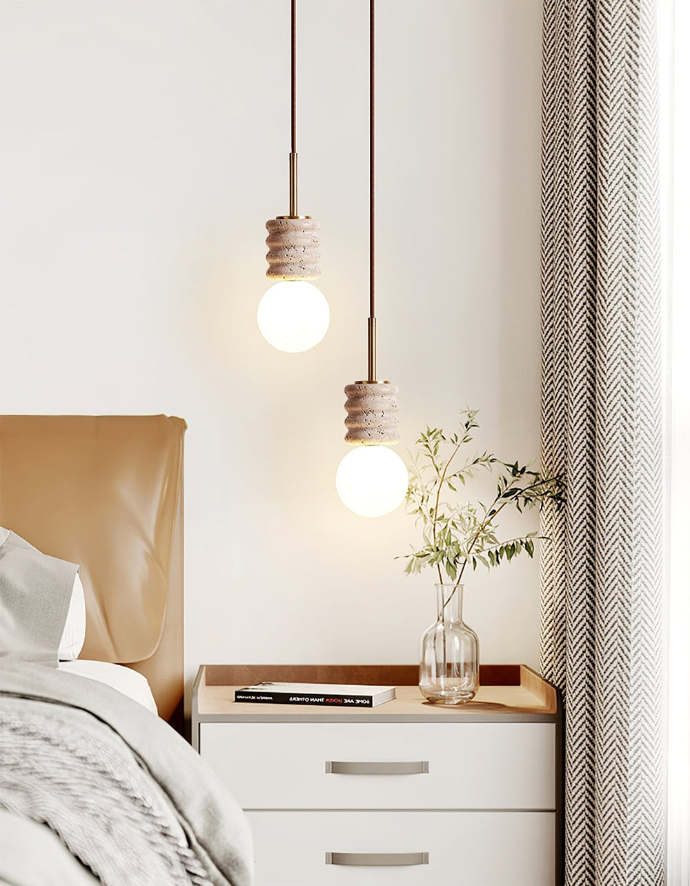 Alvia Travertine Pendant Lamp