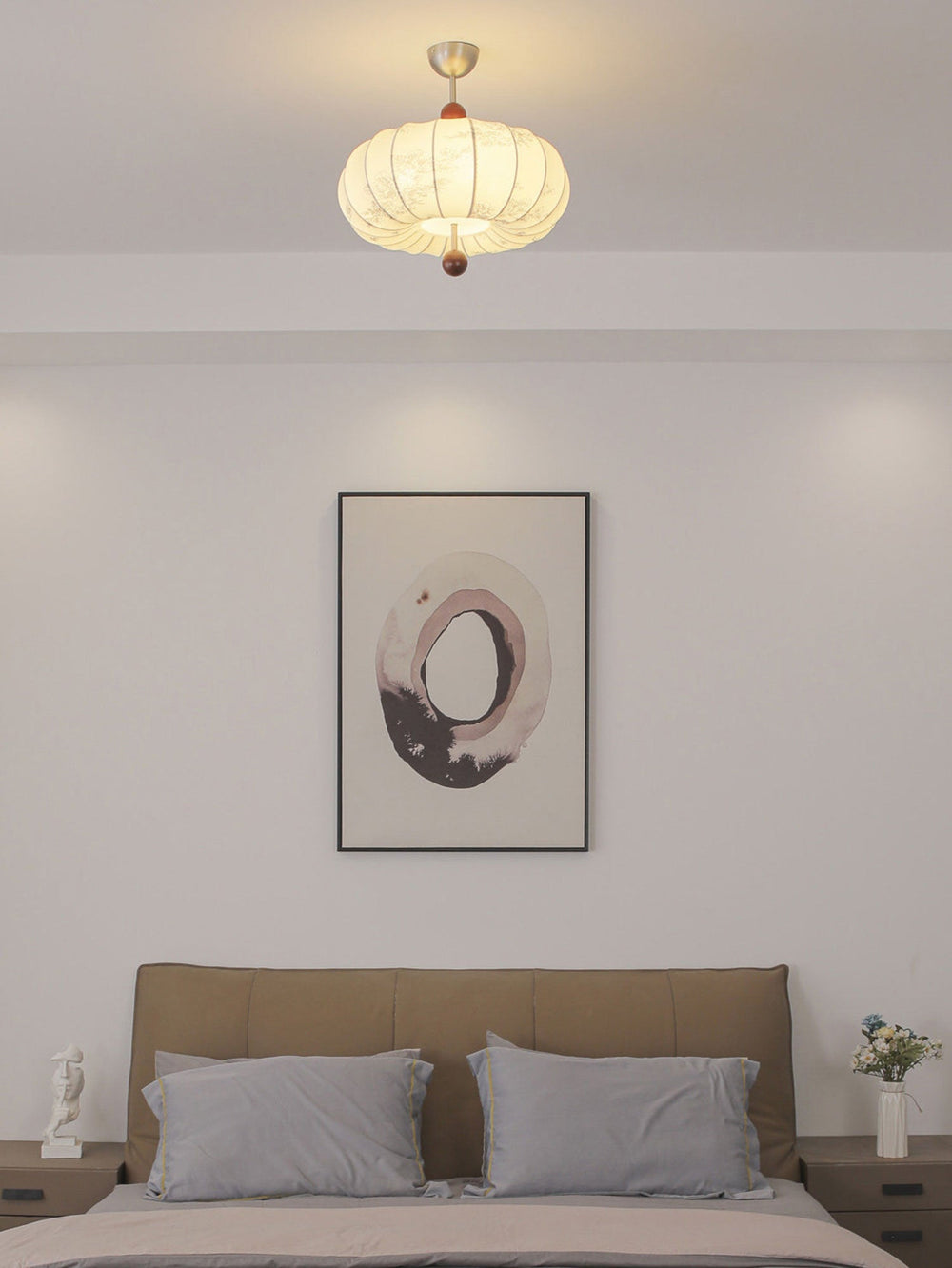 Amaya Fabric Lantern Pendant Light