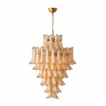 Amber Cloud Glass Petals Chandelier