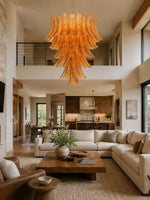 Amber Leaf Cascade Chandelier