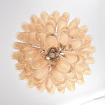 Amber Cloud Glass Petals Chandelier
