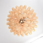 Amber Cloud Glass Petals Chandelier