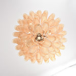 Amber Cloud Glass Petals Chandelier