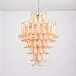 Amber Cloud Glass Petals Chandelier