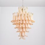 Amber Cloud Glass Petals Chandelier