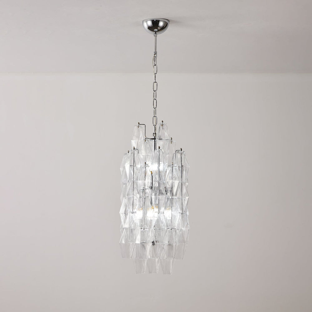 Amber Prism Long Chandelier