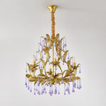 Amethyst Drops Glass Chandelier