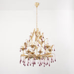 Amethyst Drops Glass Chandelier