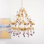 Amethyst Drops Glass Chandelier