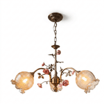 Antique Brass Rose Chandelier