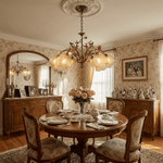 Antique Brass Rose Chandelier