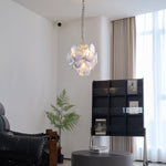 Aqua Blue Glass Chandelier