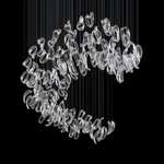 Aqua Ripple Glass Art Customize Chandelier