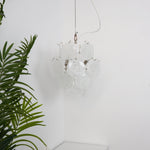 Aqua White Glass Chandelier