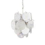 Aqua White Glass Chandelier