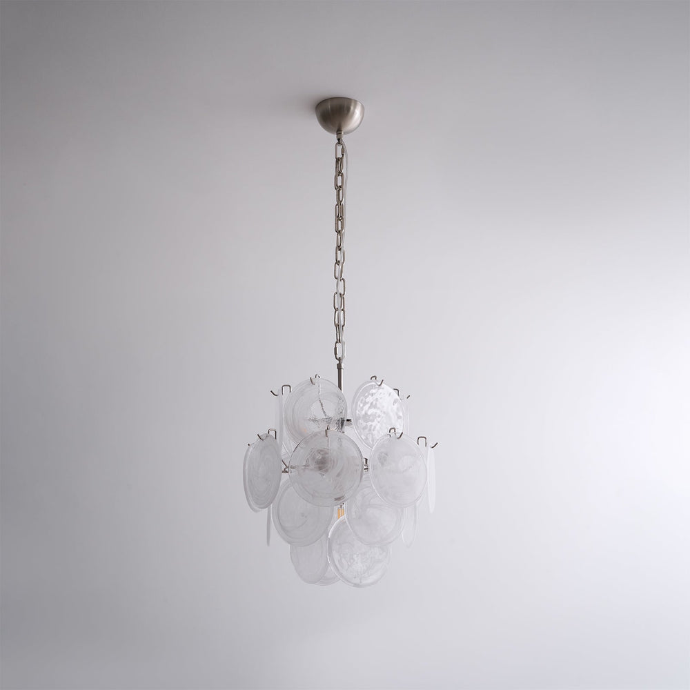 Aqua White Glass Chandelier