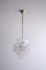 Aqua White Glass Chandelier