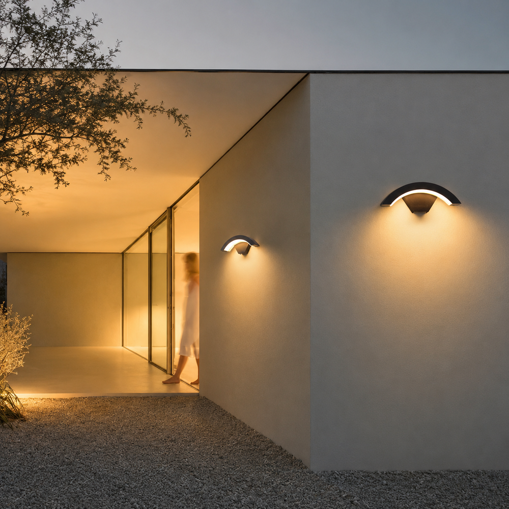 ArcBeam Modern Outdoor Wall Light – Waterproof Architectural LED Wall Sconce
