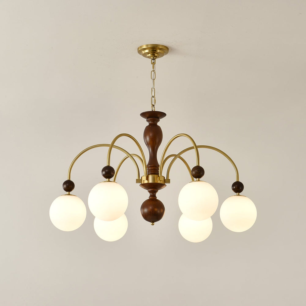 Archway Walnut Color Chandelier