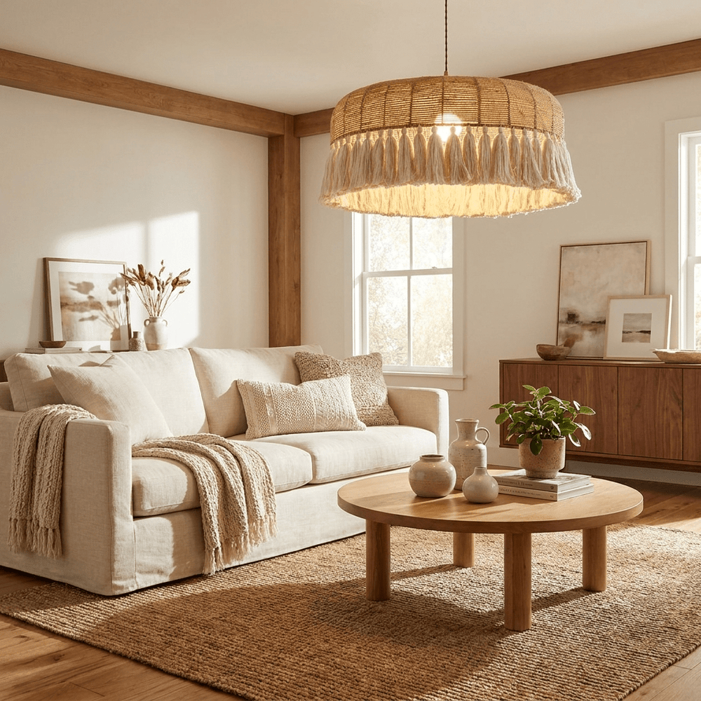 Arlina Jute Fringe Pendant Light