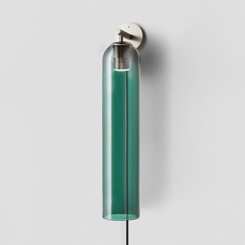 Art Glass Tube Plug-In Sconce