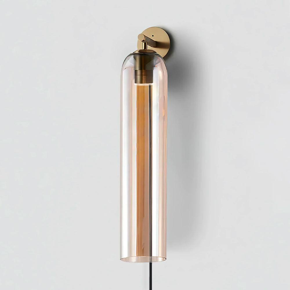 Art Glass Tube Plug-In Sconce