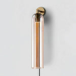 Art Glass Tube Plug-In Sconce