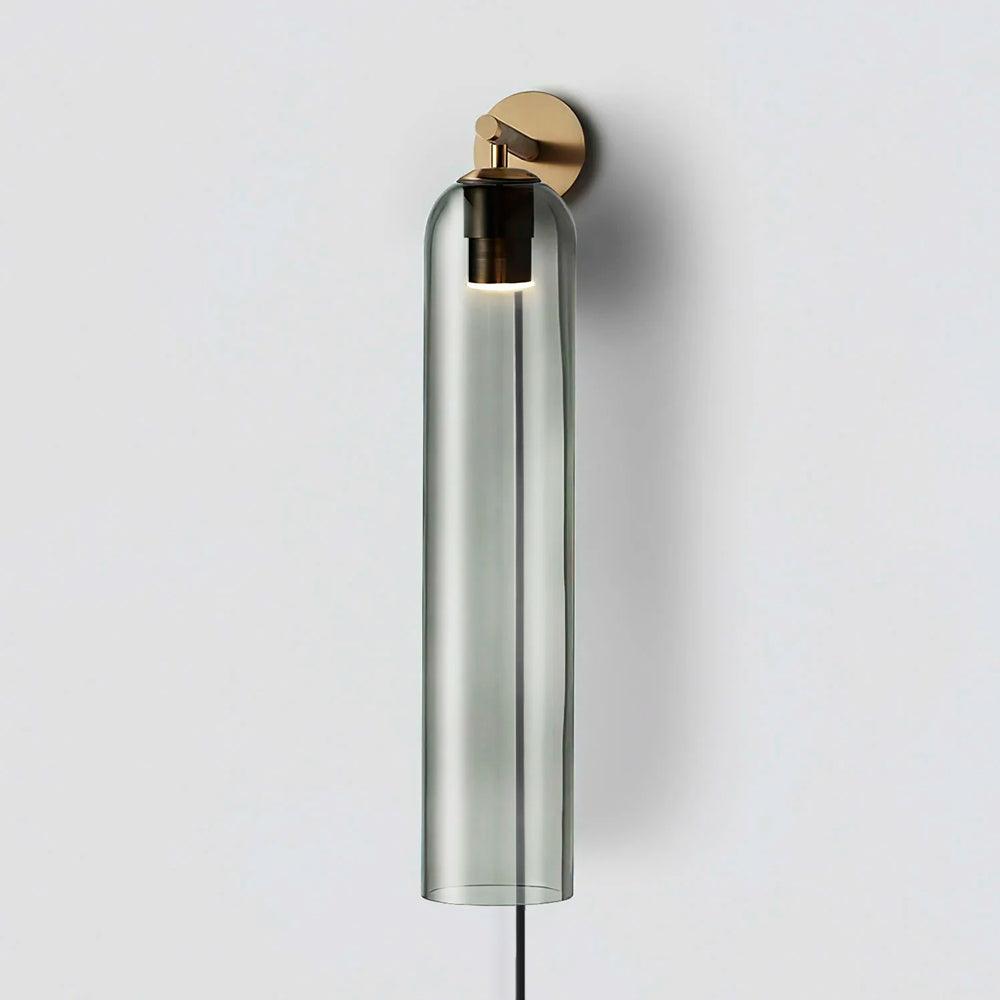 Art Glass Tube Plug-In Sconce