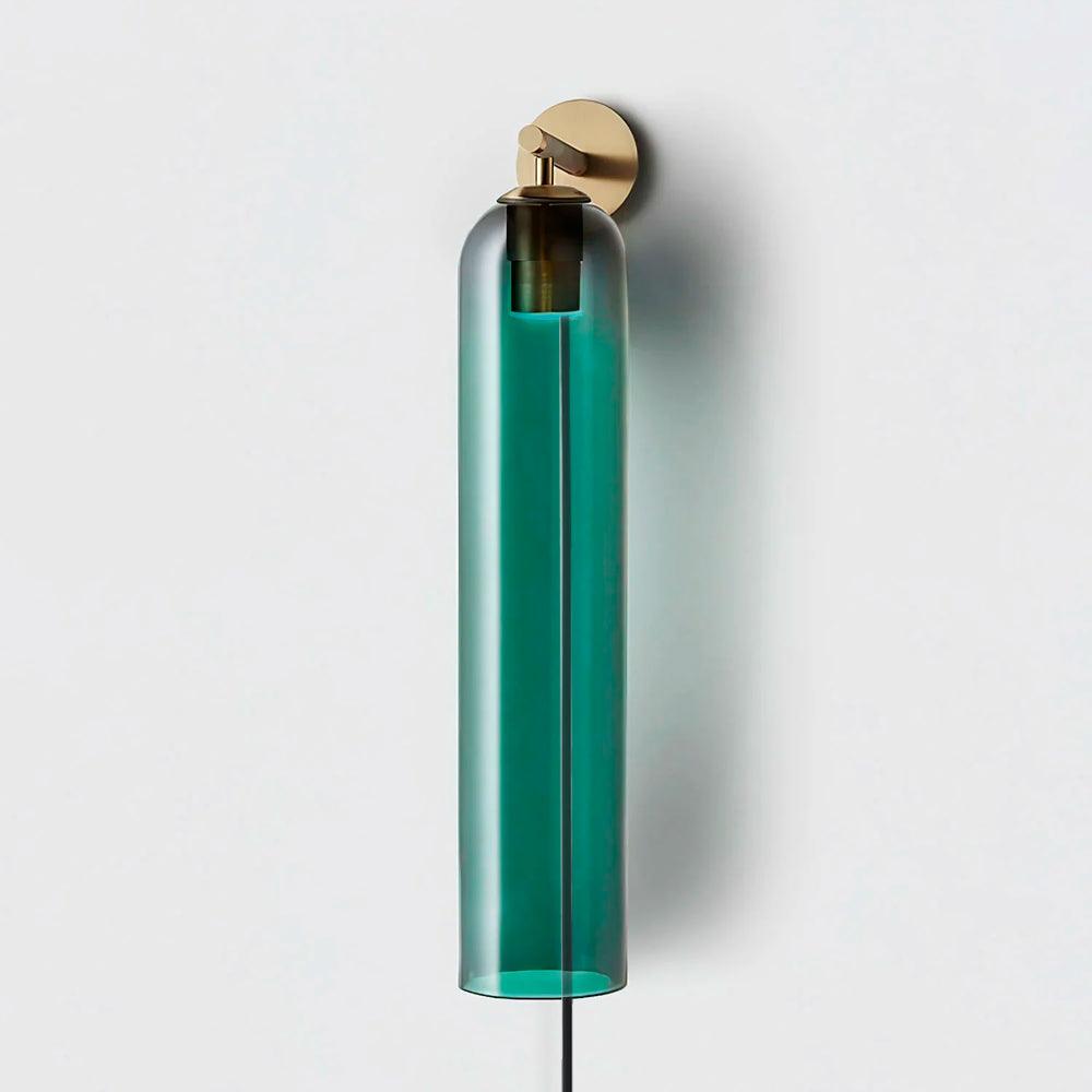 Art Glass Tube Plug-In Sconce
