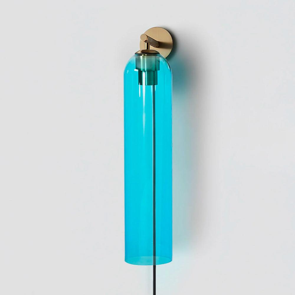 Art Glass Tube Plug-In Sconce