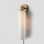 Art Glass Tube Plug-In Sconce
