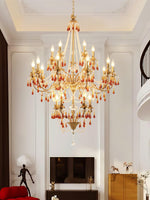 Aureate Amber Crystal Chandelier