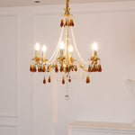 Aureate Amber Crystal Chandelier